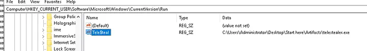 Run key within Registry Editor
