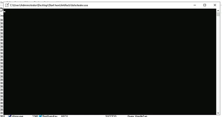 executing telestealer.exe