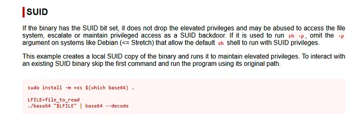 base64 SUID method