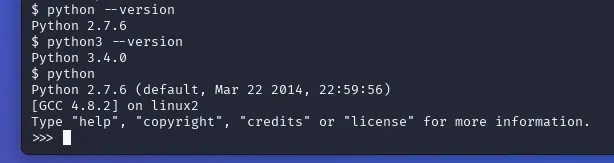 python version