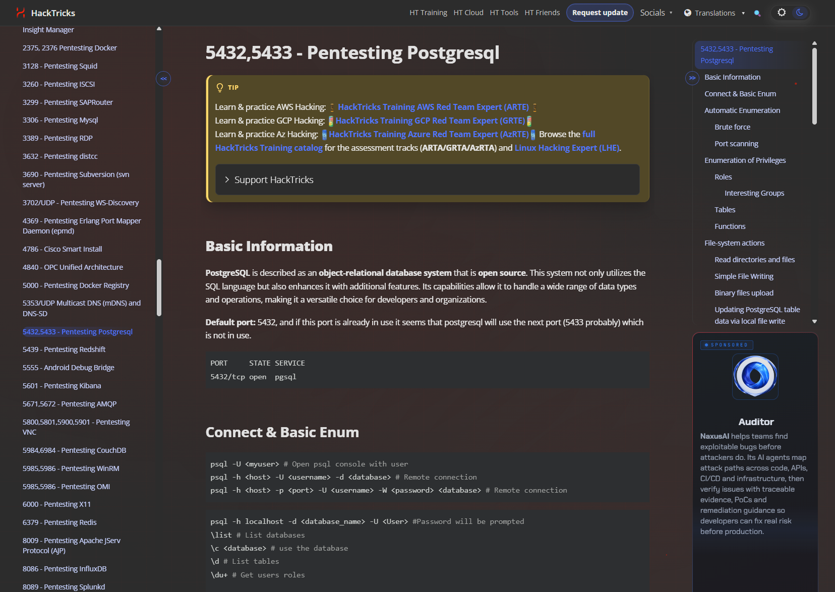 https://hacktricks.wiki/en/network-services-pentesting/pentesting-postgresql.html