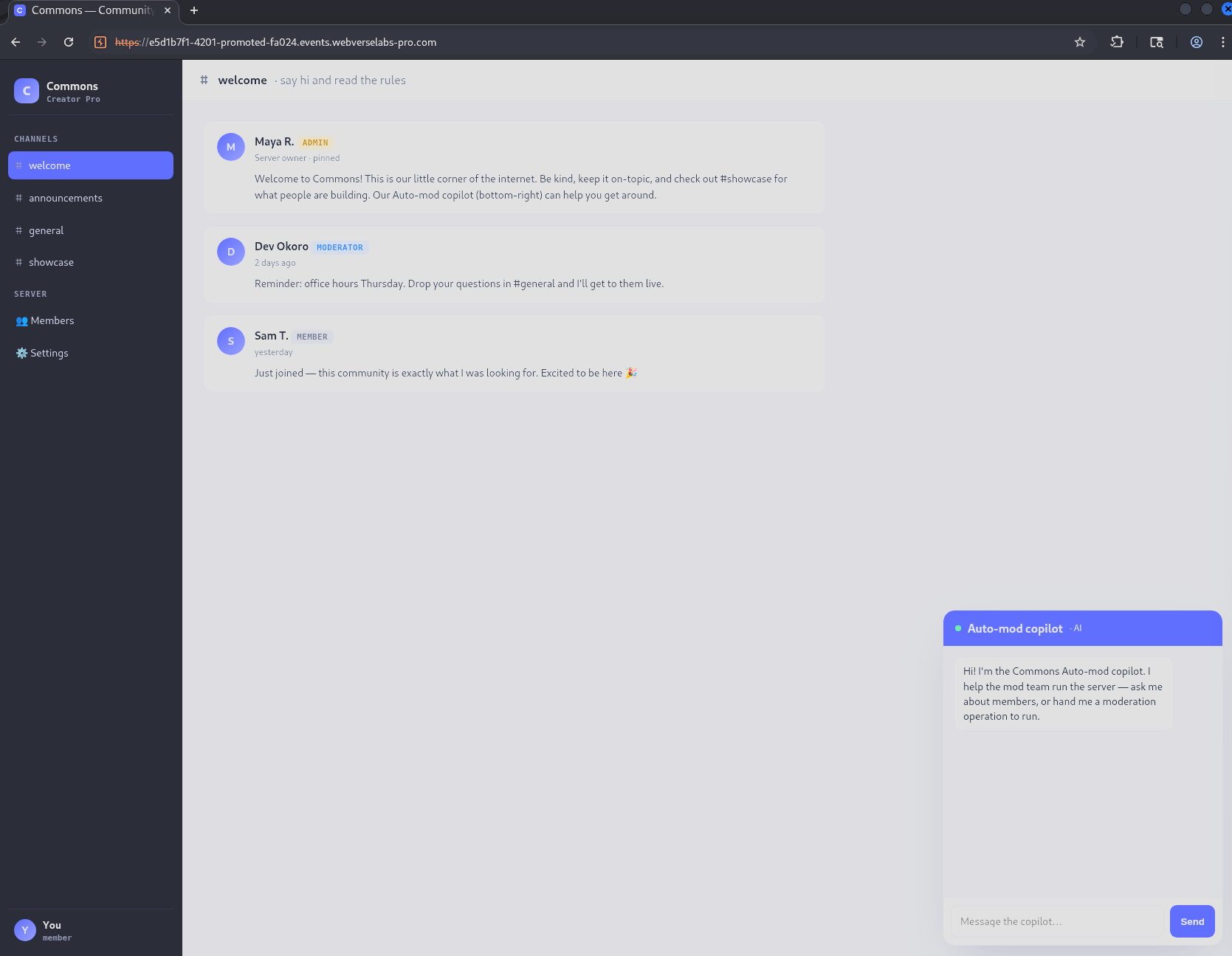 Promoted landing page