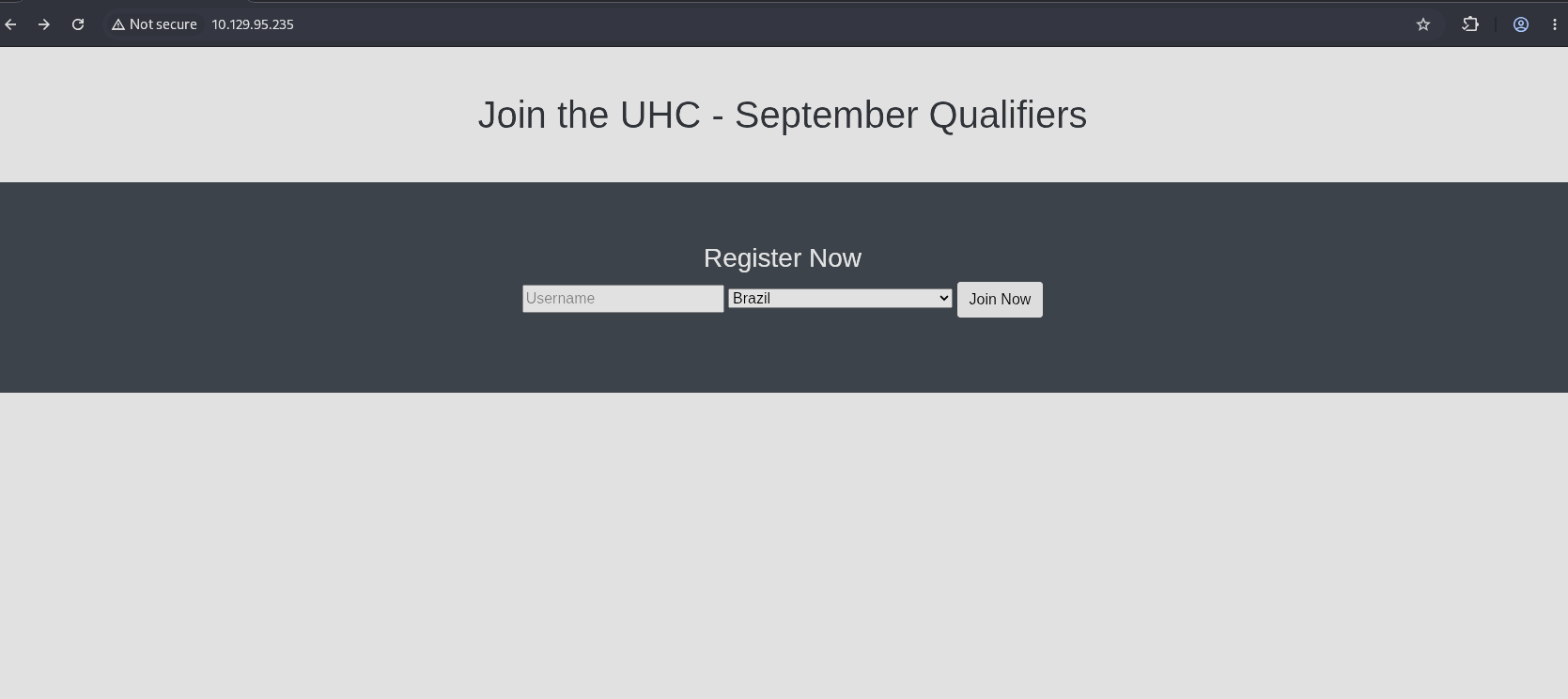 registration form